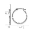 thumbnail image 4 of 10k White Gold Twisted Hoop Earrings, 4 of 4