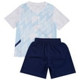thumbnail image 3 of Vxuxlje Boys Football Tracksuits Kids Training Suits Short Sleeve T-Shirts & Shorts Teamswear Sets White 3XS, 3 of 7