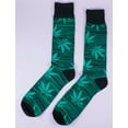 thumbnail image 6 of 6 PAIRS Heather Marijuana Weed Cannabis Potleaf 420 Rasta Crew Length Socks, 6 of 7
