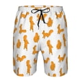 thumbnail image 4 of Naloa Cartoon Squirrel Men's Beach Shorts, Surfing shorts, Swim trunks, Quick Dry Swim Trunks for Surfing Beach Fun - 3X-Large, 4 of 9
