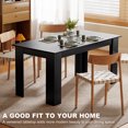 thumbnail image 4 of HOMCOM 63" Modern Dining Table for 4-6 People with Wood Effect, Black, 4 of 10