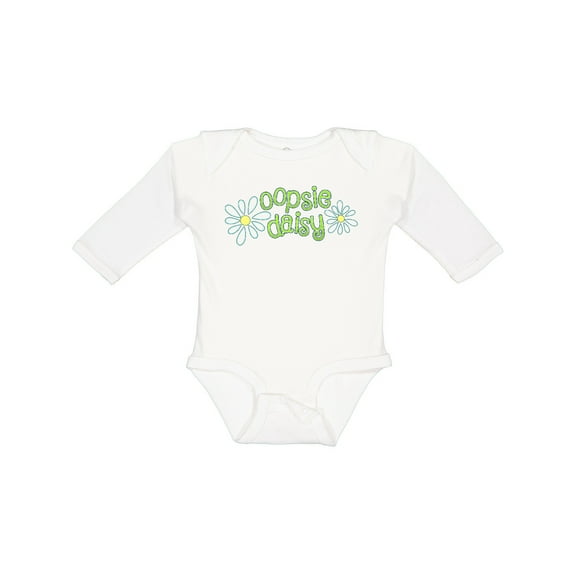 Inktastic Oopsie Daisy Boys or Girls Long Sleeve Baby Bodysuit