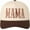 Brown, variant on MIRMARU MAMA Typographic Design Embroidery Two Tone Trucker Baseball Cap Hat