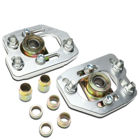 DNA Motoring CBK-PLT-FM90 For 1990 to 1993 Ford Mustang Pair Front Adjustable Camber Caster Plates Coilover Alignment Kit