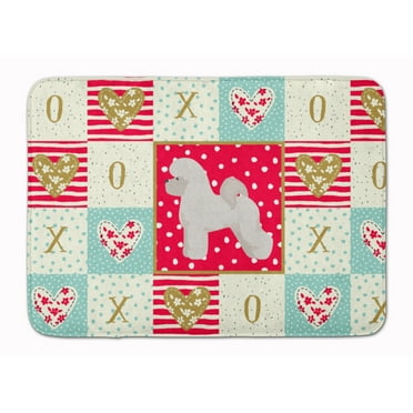 Carolines Treasures Bichon Fris Love Machine Washable Memory Foam Mat doormats, Multicolor