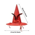 thumbnail image 2 of Konghyp Witch Hat, Stylish Halloween Accessory, Unique Plume Decoration, Comfortable and Versatile, Perfect for Costume Parties and Themed Events, 2 of 9