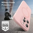 thumbnail image 4 of for iPhone 16 Pro Max Case, Compatible with MagSafe, Shockproof Military-Grade Protection, Magnetic Phone Case for iPhone 16 Pro Max, Classic Hybrid Case (HaloLock), Clear,Pink, 4 of 5