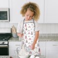 thumbnail image 4 of Beige Princess Castle Rainbow Pattern Kids Aprons for Girls and Boys,Adjustable Neck Strap Toddler Aprons for Kids Cooking Baking, 4 of 7