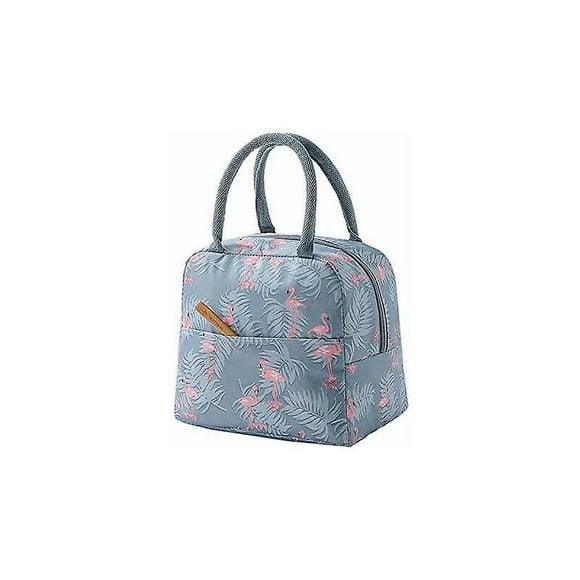 Dww-1 Sac Djeuner Lger, 6 L, Gris Avec Motif Flamant Rose, Petit Sac Isotherme, Pour Le Travail, Les Activits De Plein Air, Les Excursions Scolaires(