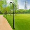 thumbnail image 6 of Street Light Pole 10ft Tall, Black Galvanized Heavy-Duty Metal Solar Street Lamp Mounting Post Outdoor Street Lamp Post for Outdoor Courtyard Parking Lot Lighting Fixtures, 6 of 14