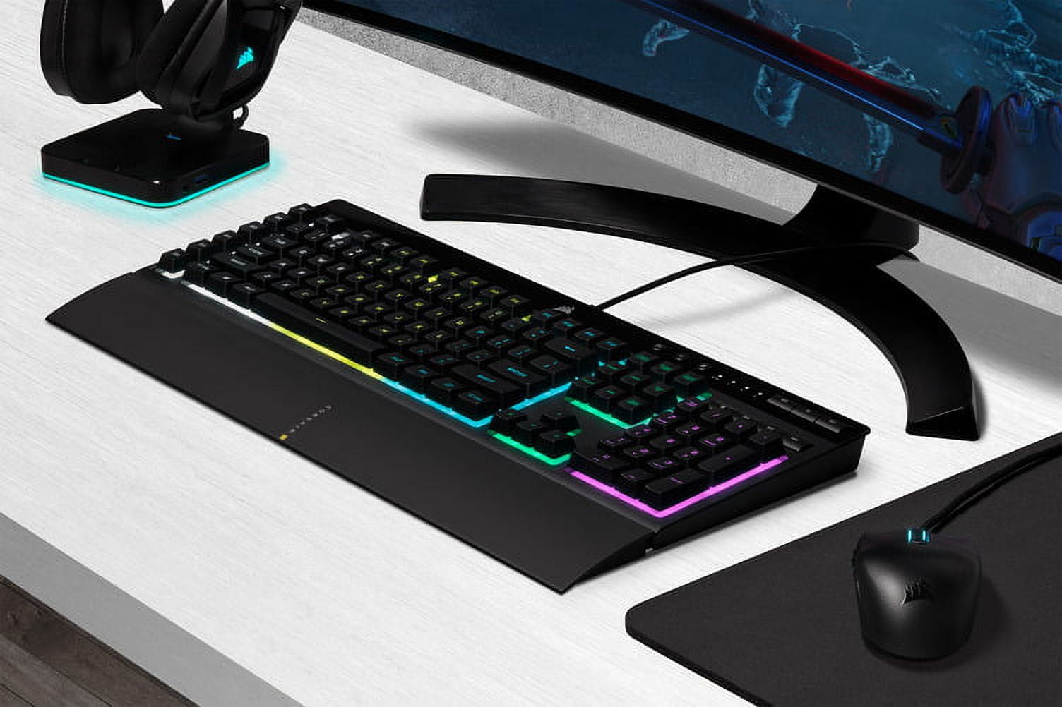 Corsair K55 RGB Pro Gaming Keyboard - Dynamic RGB Backlighting, Six Macro  Keys with Elgato Stream Deck Software Integration 