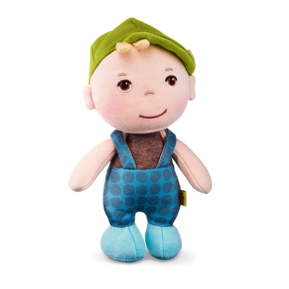 HABA Soft Baby Boy Doll Matteo - Adorable 6" Plush Mini Doll for Babies and Toddlers, Perfect Gift for Toddlers
