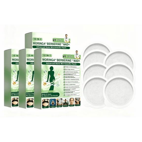 2026 New 12-in-1 Advanced Nano Microdarts Patch, Natural Care Microneedle Patches for Women & Men – Suitable for All Skin Types(4 Boxes)