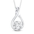 thumbnail image 2 of Rosec Jewels Lab Grown Diamond Teardrop Necklace with Star (EF-VS Grade) Ready to Gift for Valentines Day, 925 Sterling Silver, 2 of 6