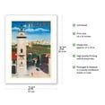 thumbnail image 2 of Bergamo Italy - Piazza Vecchia Clock Tower - Vintage Travel Poster c.1938 - Fine Art Matte Paper Print (Unframed) 24x32in, 2 of 4