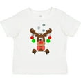 thumbnail image 3 of Inktastic Cute Christmas Reindeer with Red Nose, Ornaments and Bow Tie Boys or Girls Baby T-Shirt, 3 of 5