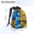 thumbnail image 2 of Honeii vintage Starry Sunflower Print School Backpack,Casual Lightweight Travel Rucksack Daypack,Backpacks for College High, 2 of 6