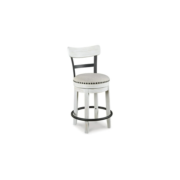 Signature Design by Ashley Casual Valebeck Counter Height Bar Stool, White