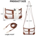 thumbnail image 2 of Women’s Clear PVC Baguette Bag with Adjustable & Detachable Strap, Small Shoulder Crossbody Purse for Stadium Events, 2 of 6