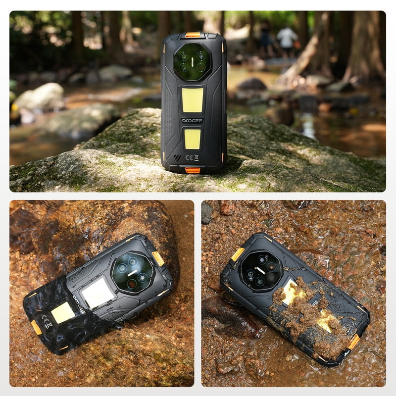 DOOGEE Fire 3 Max Rugged Phone Unlocked, 32GB+256GB/2TB Android 15 Rugged Smartphone, 8350mAh Battery Rugged Cell Phone with 5.5" HD Display, 48MP+20MP Night Vision, 2 Camping Lights, IP68/IP69K/GPS