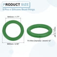 thumbnail image 2 of 9 Pcs Silicone Bead Ring, 65mm Silicone Bead Loop with 2 Hole, Light Green, 2 of 7