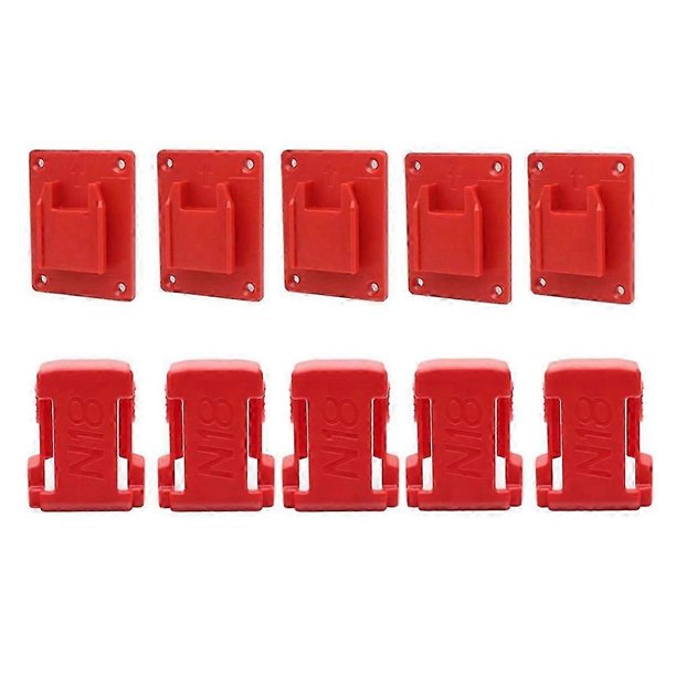 For Milwaukee M18 18V Battery Tool Holders Battery Holders Wall Mount Red Drill Tool M8 Holder with