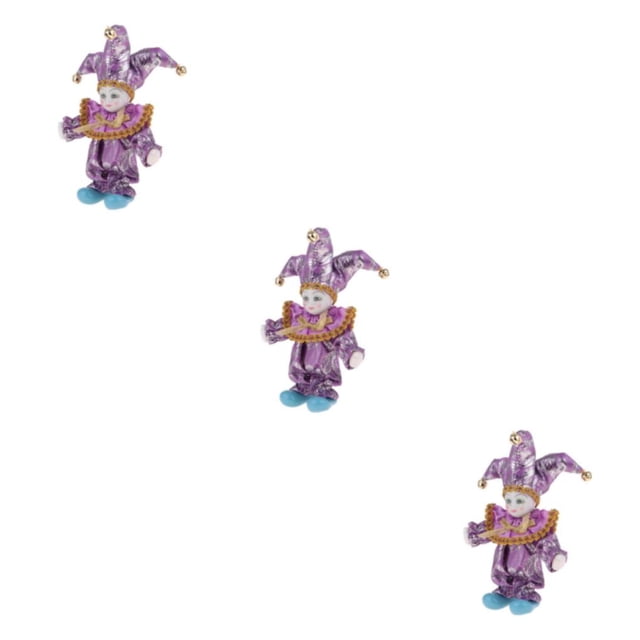 Vogacara Payaso Arlequín Para Accesorios De Circo Con Trajes Divertidos Regalos De Porcelana De Navidad Muñeca Única Y Navideña Tipo 5 Type1 NO1