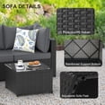 thumbnail image 5 of 6 PCS Patio Furniture Sets w/ 42" Fire Pit Table Outdoor Conversation Sectional Sofa w/ 50000 BTU Propane Fire Pit Weaving Wicker Rattan Patio Conversation Set With Ottoman, Cushion And Coffee Table, 5 of 9
