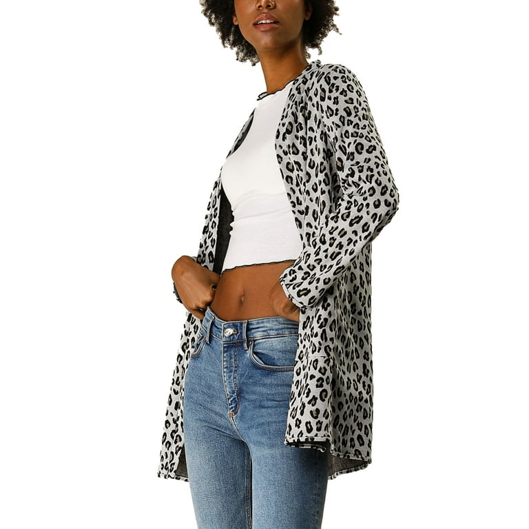 Walmart top cheetah cardigan
