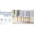 thumbnail image 3 of Set of 4 Light Gray Dining Chairs with PU Leather / Fit Human Body Curves, Corrosion - Resistant Legs, 3 of 5