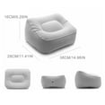 thumbnail image 5 of Flocked Inflatable Foot Rest Pillow, 29x38cm PVC Air Cushion for Airplane Travel, Leg Support Mat, 5 of 5