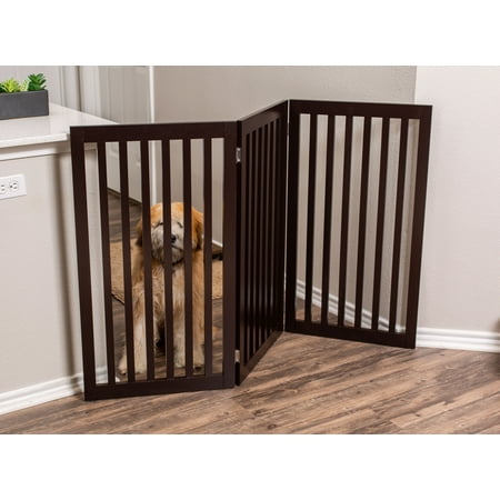 UPC: 0667031413744 | Internet s Best Traditional Pet Gate – 3 Panel – 36  Tall – Espresso