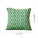 thumbnail image 3 of Cojín Decorativo Bordado con Hojas Tridimensionales, Color Verde | Funda de Cojín Suave para Mesilla de Noche U Oficina | 45 X 45 Cm | 1 Unidad, 3 of 6