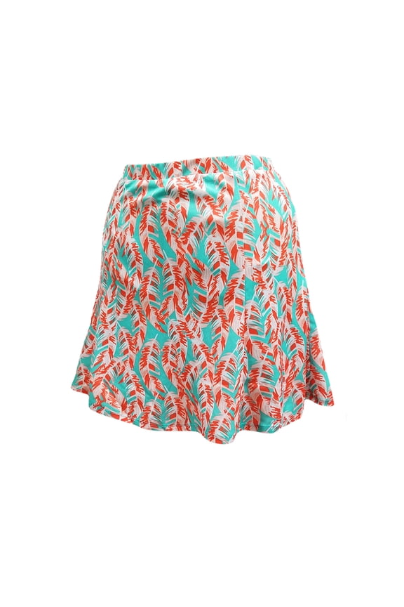 Women's Paradise Feather Print Knit Skirt #2928