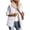 White, variant on Women Fleece Lined Quilted Vest Sleeveless Zip up Outerwear Lapel Collar Warm Waistcoat Casual Fall Winter Gilet with Pockets M