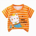 thumbnail image 3 of Kaprioy Girls T Shirts Summer Toddler Girls T Shrits Tees Short Sleeve Tee Shirts Cartoon Letter Printed Top Shirt for Easter Day Independence Day Tops, 3 of 5