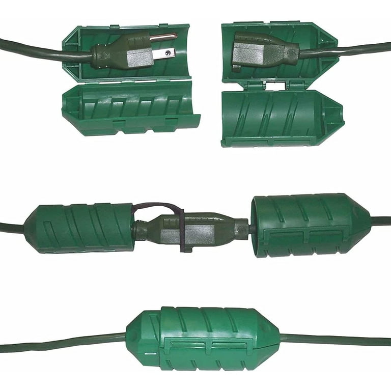Farm Innovators CC-2 Cord Connect Water-Tight Outdoor Lawn/Garden Power  Tool Extension Cord Lock, Fits 12- to 18-Gauge Cords, Green 4 Pack 