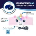 thumbnail image 3 of CozyPhones Over The Ear Headband Headphones - Kids Headphones Volume Limited with Thin Speakers & Super Soft Stretchy Headband - Pink Unicorn, 3 of 5