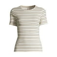 thumbnail image 6 of Free Assembly Women's Ribbed Crewneck Tee with Short Sleeves, Sizes XS-XXXL, 6 of 9