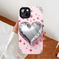 thumbnail image 2 of Valentine's Day Metallic Heart iPhone Case with Swirl Design, Romantic Decor for Couples, Compatible with iPhone 11/12/13/14/15/16 (Pro Max/Plus), 2 of 9