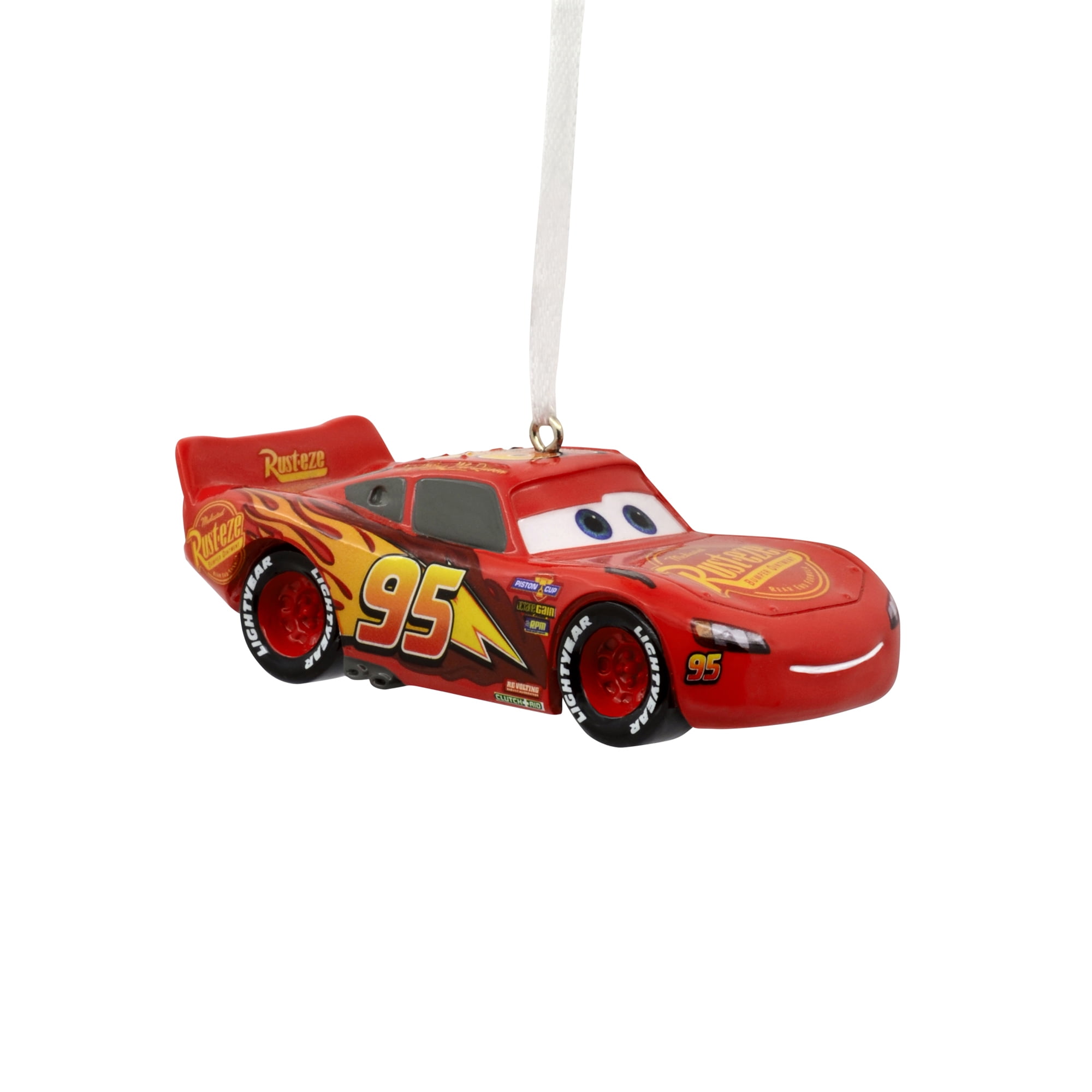 Disney Holiday Ornament Pixar Lightning McQueen Bas-Relief Lighted #51 **NEW** 