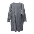thumbnail image 6 of Lovskoo 2024 Cardigan Sweaters for Women Open Front Long Sleeve Leisure Medium Long Cable Knit Thick Knitting Oversized Winter Outerwear Tops Gray, 6 of 6