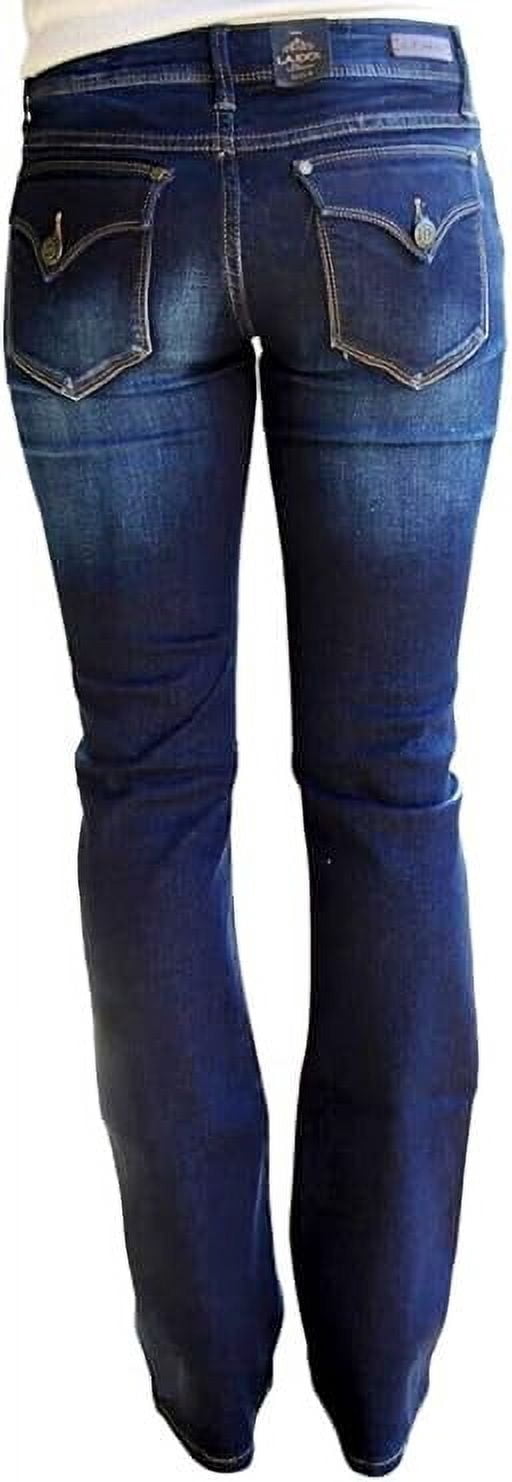 Women's Mid Rise Bootcut Stretchy Denim Jeans Pants - image 2