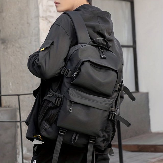 Men's Simple Casual Large Capacity Backpack Travel Bag School Bag