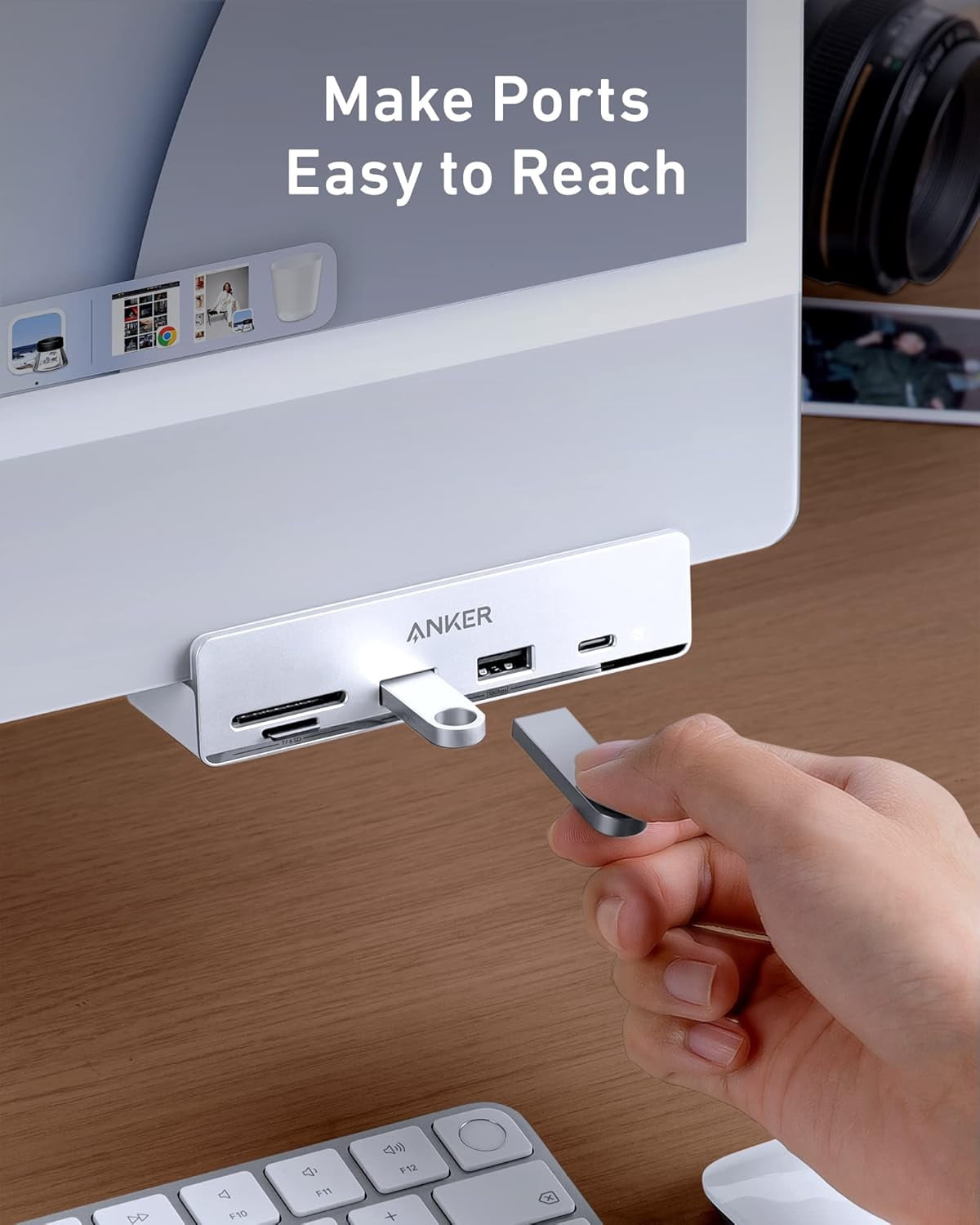 Anker USB C Hub, 535 USB C Hub (5-in-1), with 2 USB-A 10 Gbps Data Ports, USBC 10 Gbps Port, SD and microSD Card Reader