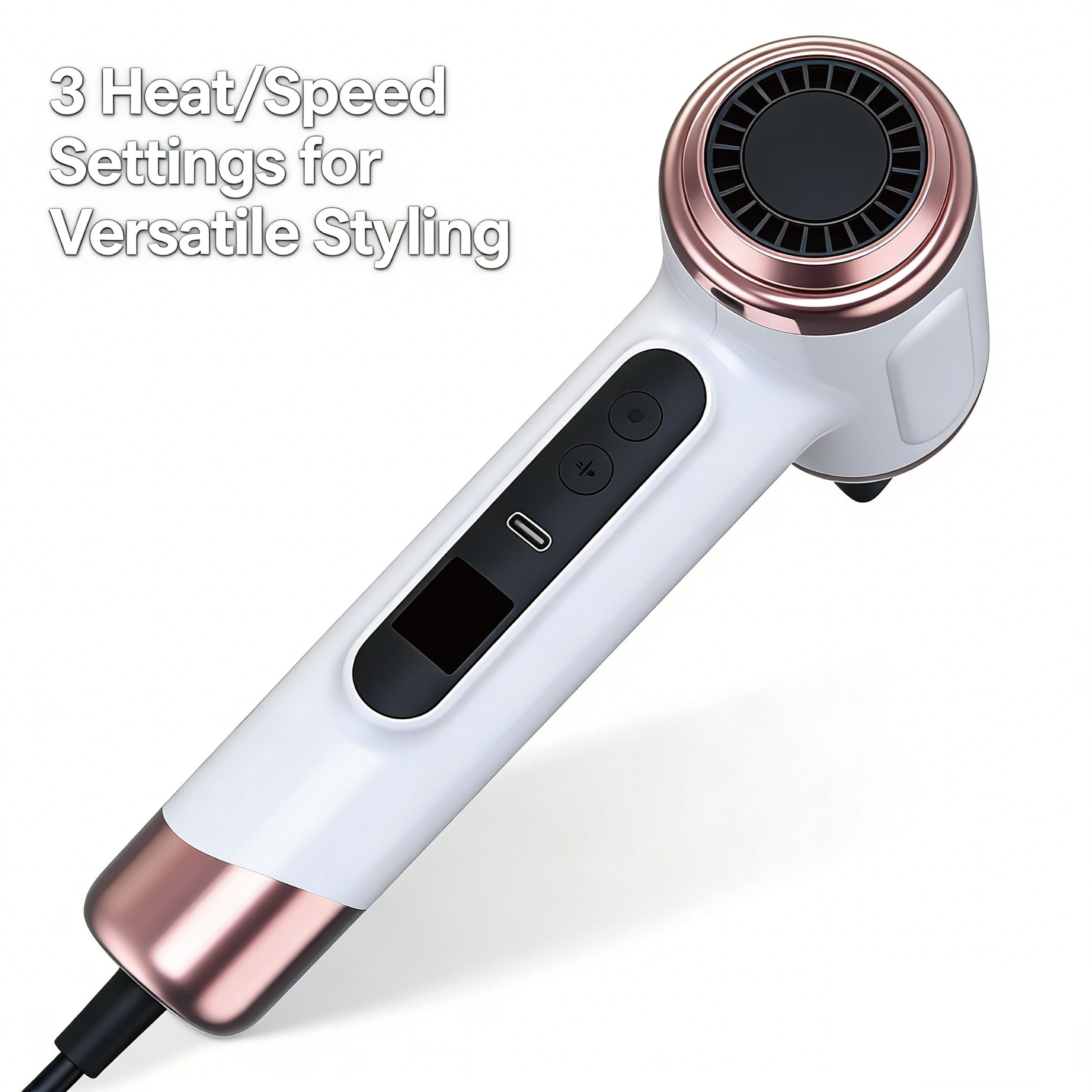 Mythsight Hair dryers for household purposes,Cordless Hair Dryer,15000mAh Rechargeable Hair Dryer,3 Adjustable Cold Hot Wind,200W Battery Operated Hair Dryer for Travel Camping