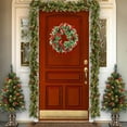 thumbnail image 6 of BOBOMOTI Christmas Wreath Decorations, Artificial Xmas Wreath Red Berry Wreath with Needles Leaves, for Indoor Outdoor Holiday Decor, 6 of 6