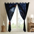 thumbnail image 3 of Cheetah Curtains for Living Room,Black Leopard Print Curtains & Drapes Jungle Big Cat Wildlife 30%-50% Blackout Curtains 2 Panels 42"Wx90"L,Woodland Animals Window Curtains, 3 of 6