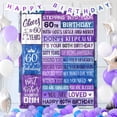 thumbnail image 2 of 60th Birthday Gifts for Women Blanket 60th Birthday Decorations Women Men Throw Blanket Happy 60th Birthday Gift Ideas for her Mom Wife (Sixty, 50 x 60 Inch), 2 of 6