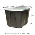 thumbnail image 3 of Homz 6618BKTS.08 18 Gallon Durable Molded Plastic Storage Bin w/ Lid, Black/Gray, 3 of 5